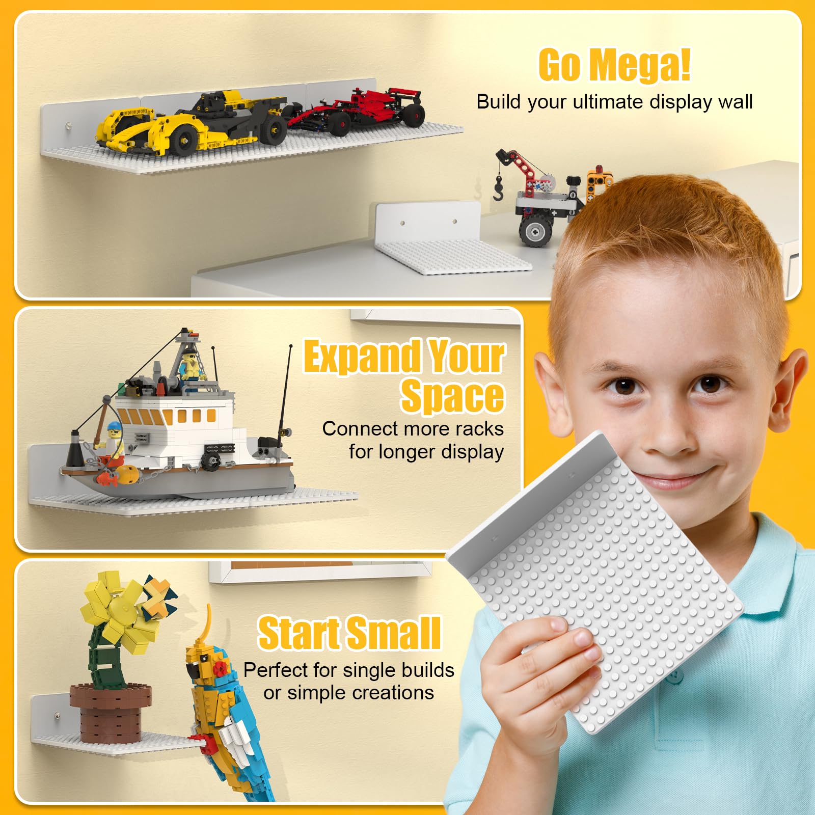 blissbox hand next to shelf showing compact size and scale benefit