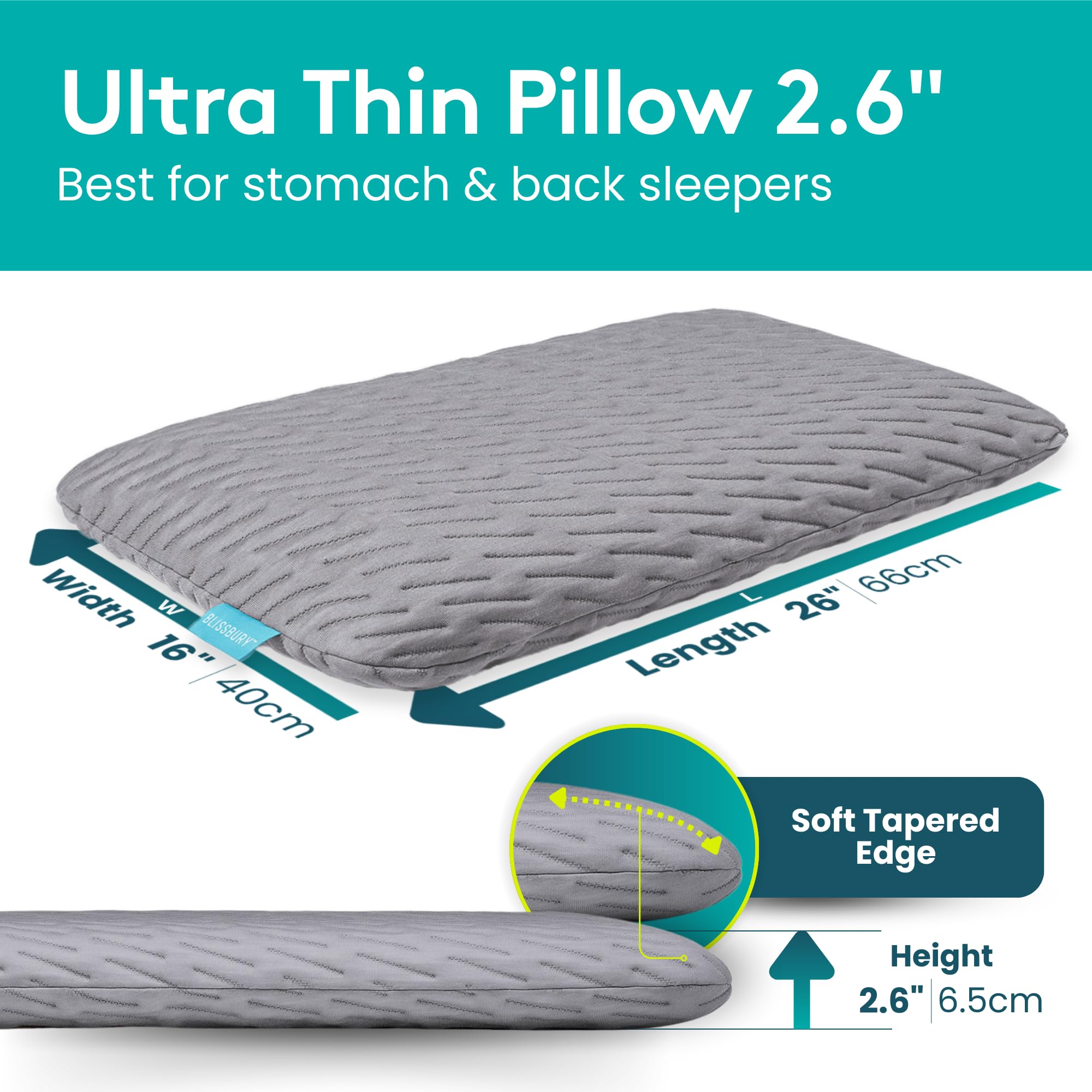 BLISSBURY close-up of gel-infused memory foam for cooler sleep