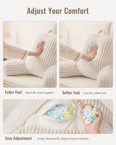 Blissful Diary detail of wide 11-inch arm offering stable elbow and forearm support