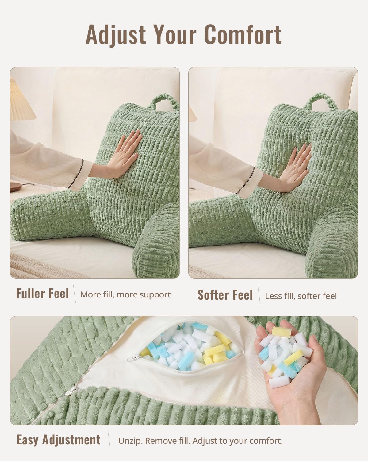 Blissful Diary arm detail with pocket demonstrating storage convenience for essentials