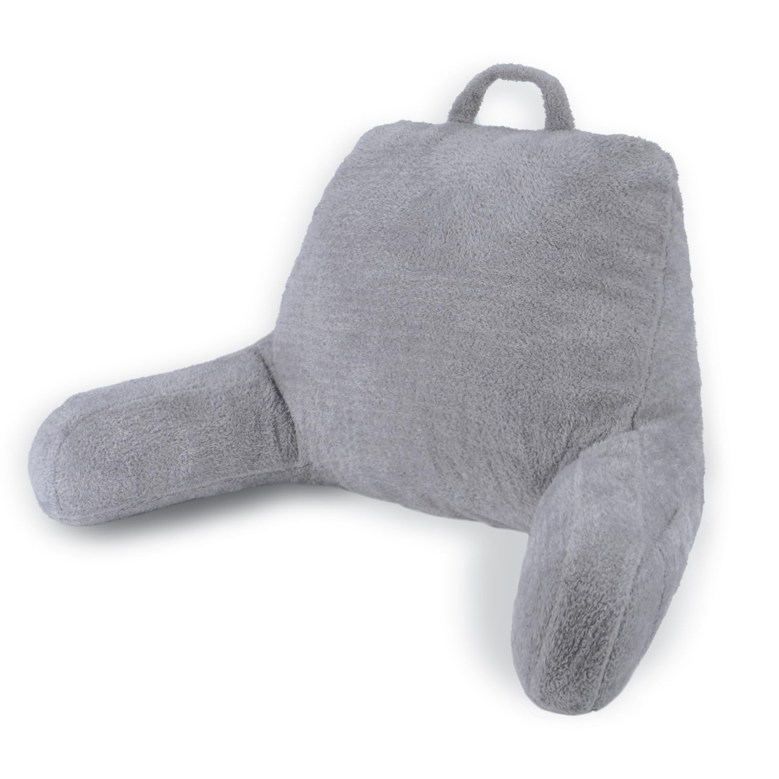 Blissful Diary front view showing light gray backrest and arms, adds upright comfort