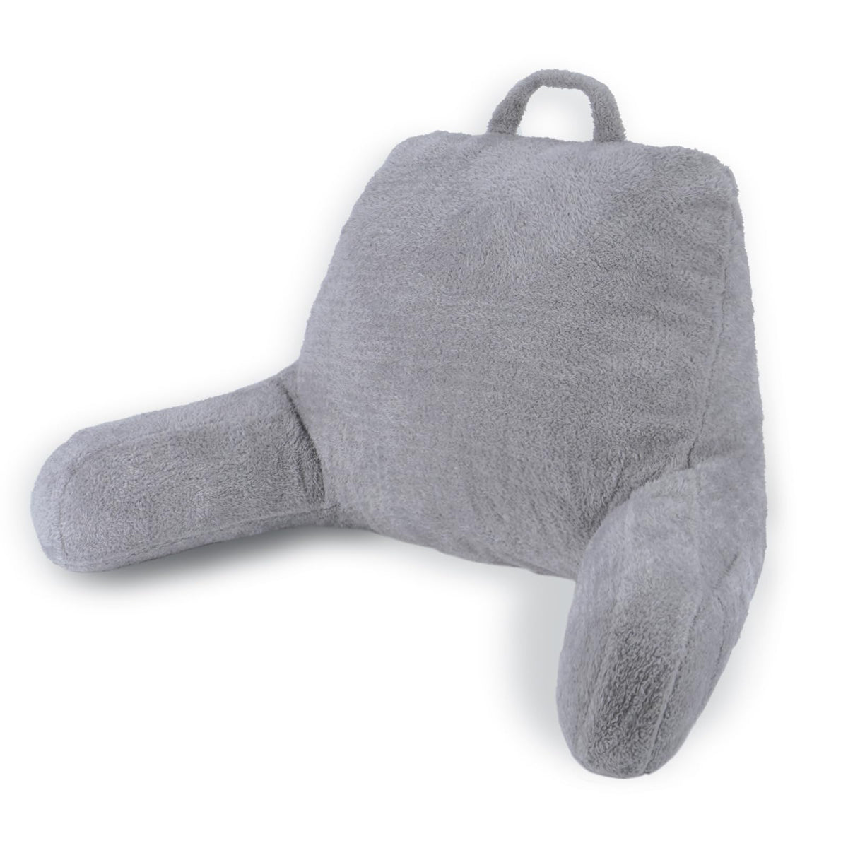 Blissful Diary front view showing light gray backrest and arms, adds upright comfort