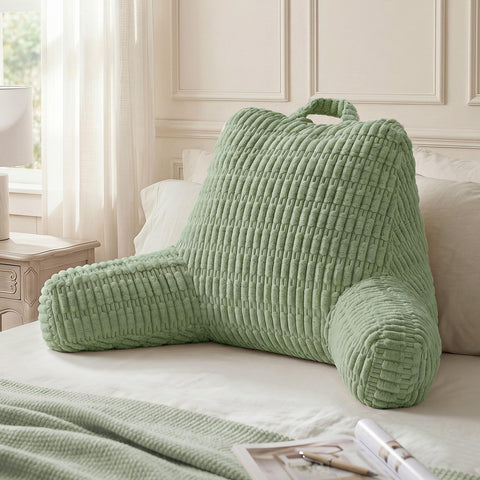 Blissful Diary front view sage green showing supportive backrest and arms benefit comfort