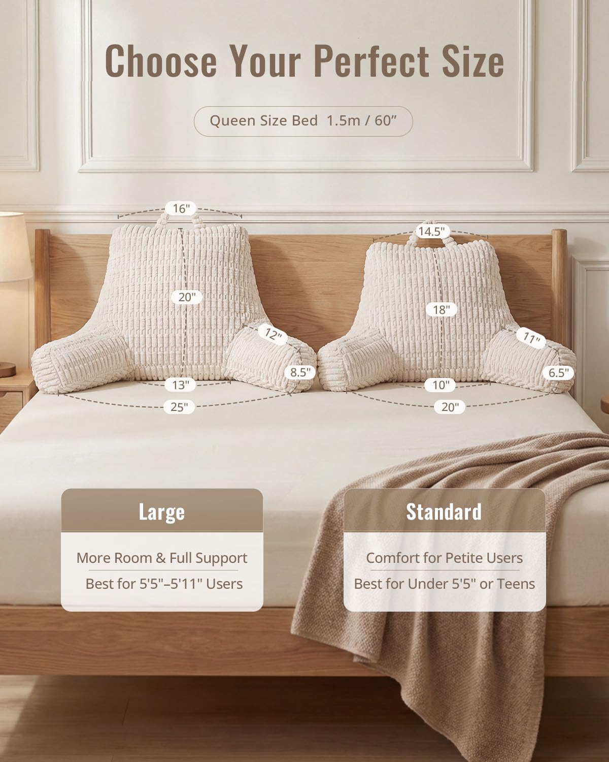 Blissful Diary in-bed lifestyle scene supporting reading with improved posture