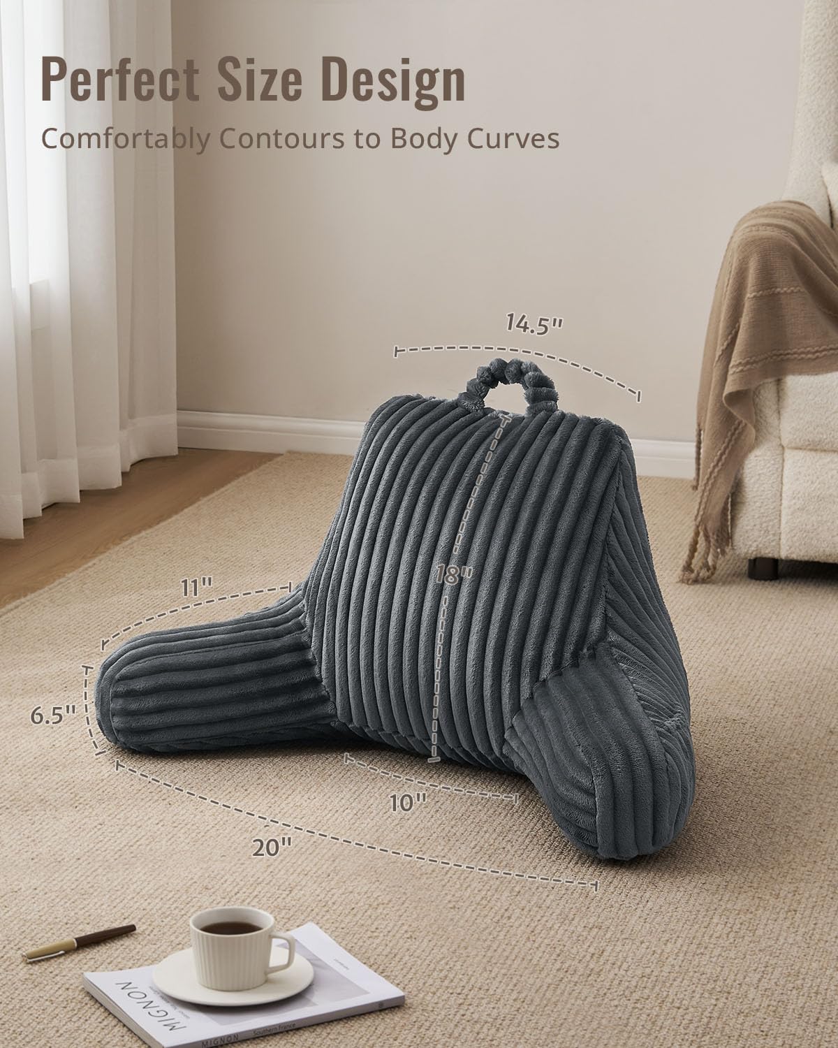 Blissful Diary in-bed reading setup showing ergonomic support and relaxed posture