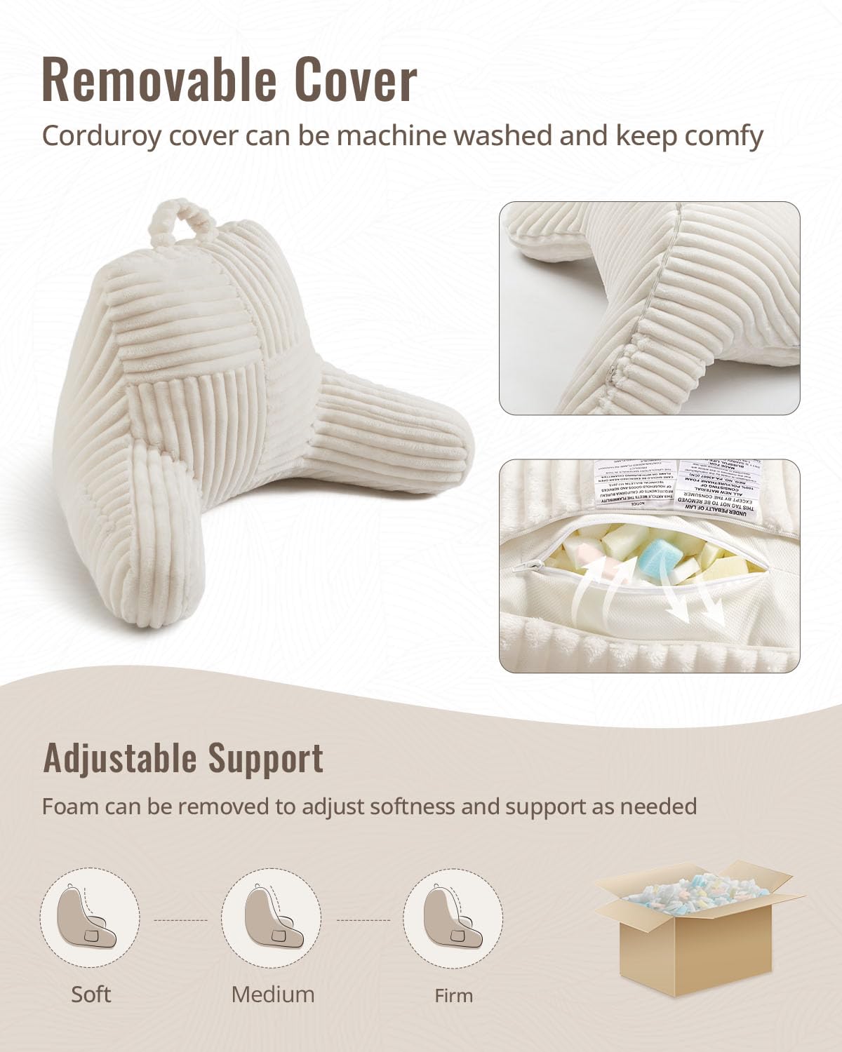 Blissful Diary in use on bed with person reading for upright support benefit