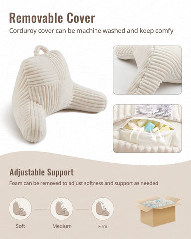 Blissful Diary in use on bed with person reading for upright support benefit