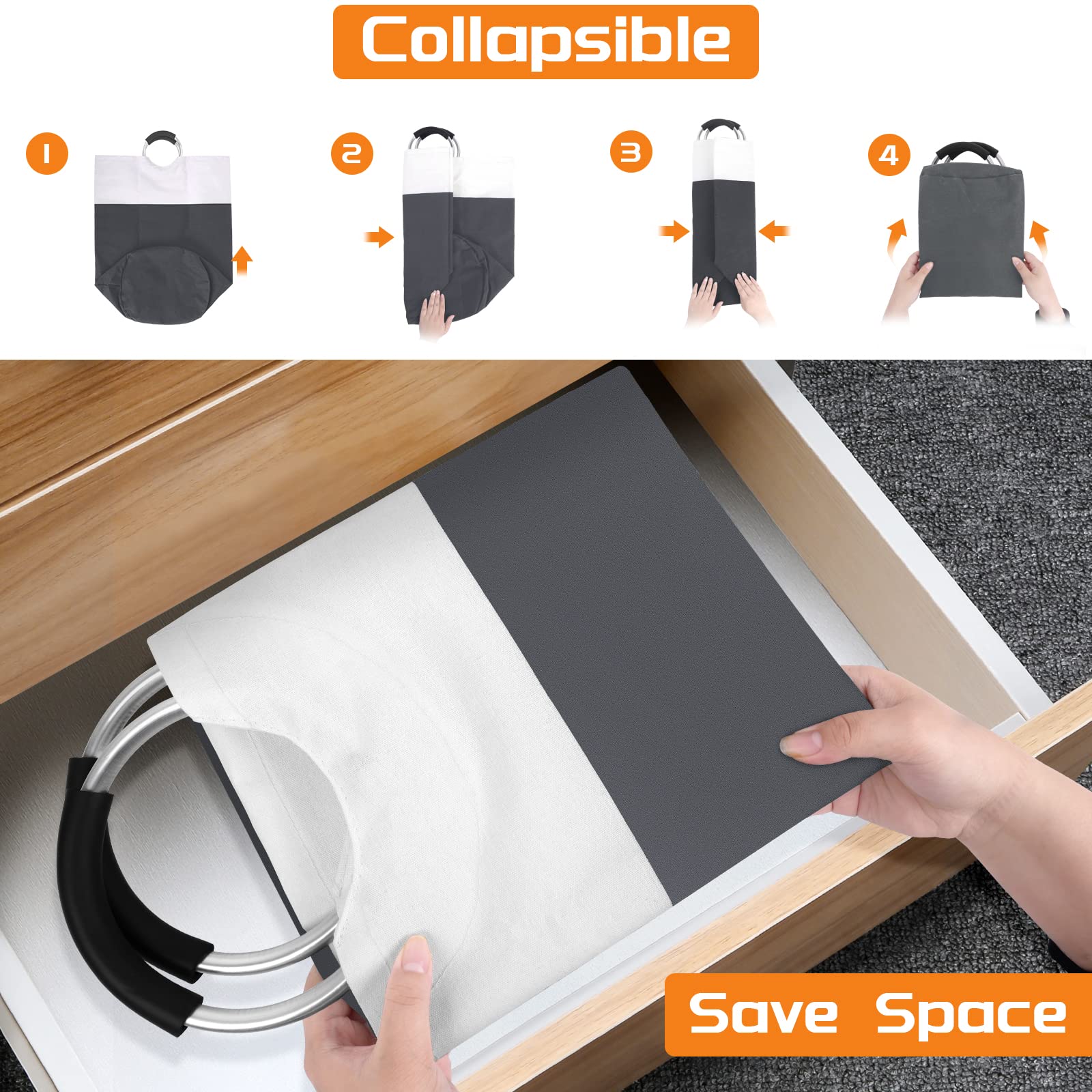 BlissTotes being carried by a person to laundry room, demonstrating lightweight portability