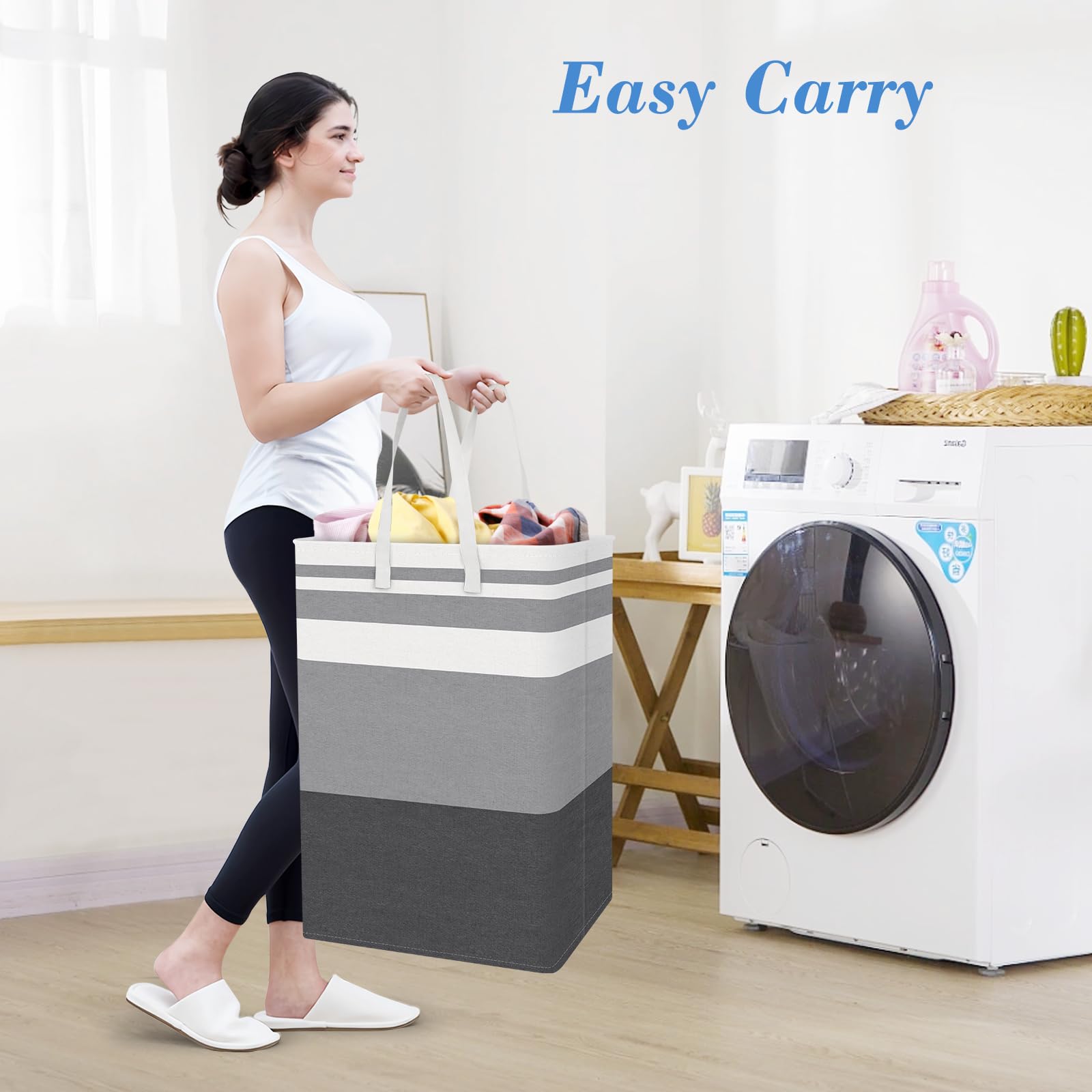 BlissTotes placed in a laundry room showing functional placement and organization
