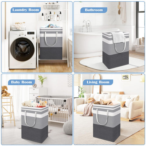 BlissTotes next to washing machine showing scale and large 100L capacity