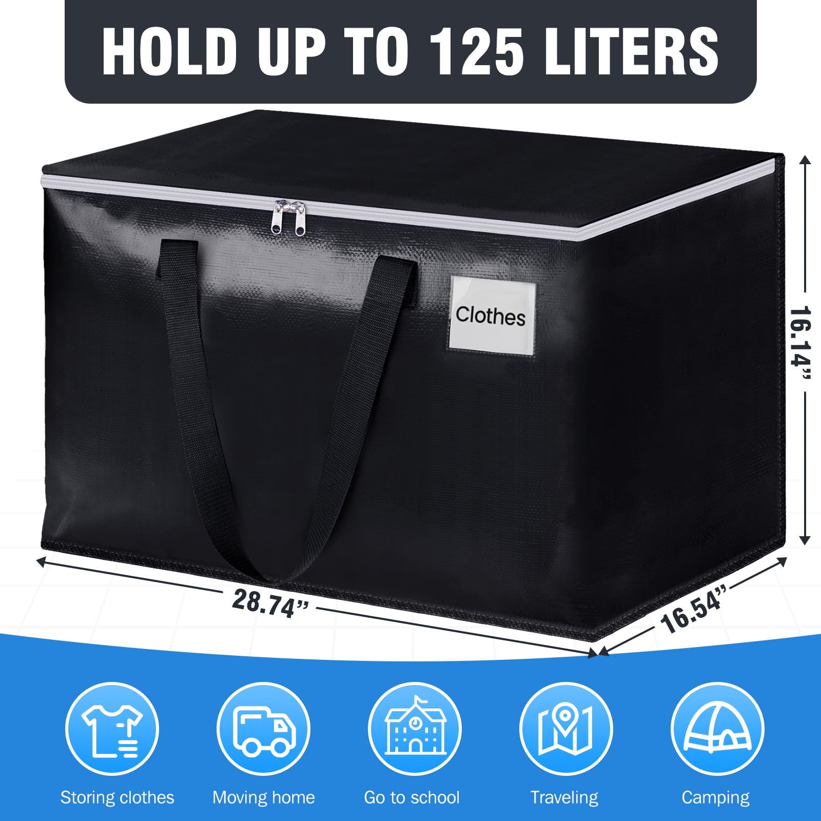 BlissTotes open zipper top for fast packing benefit