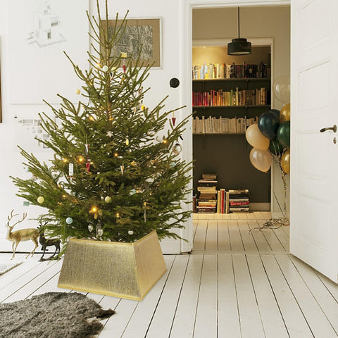 Blissun collar in living room setting enhancing holiday décor benefit