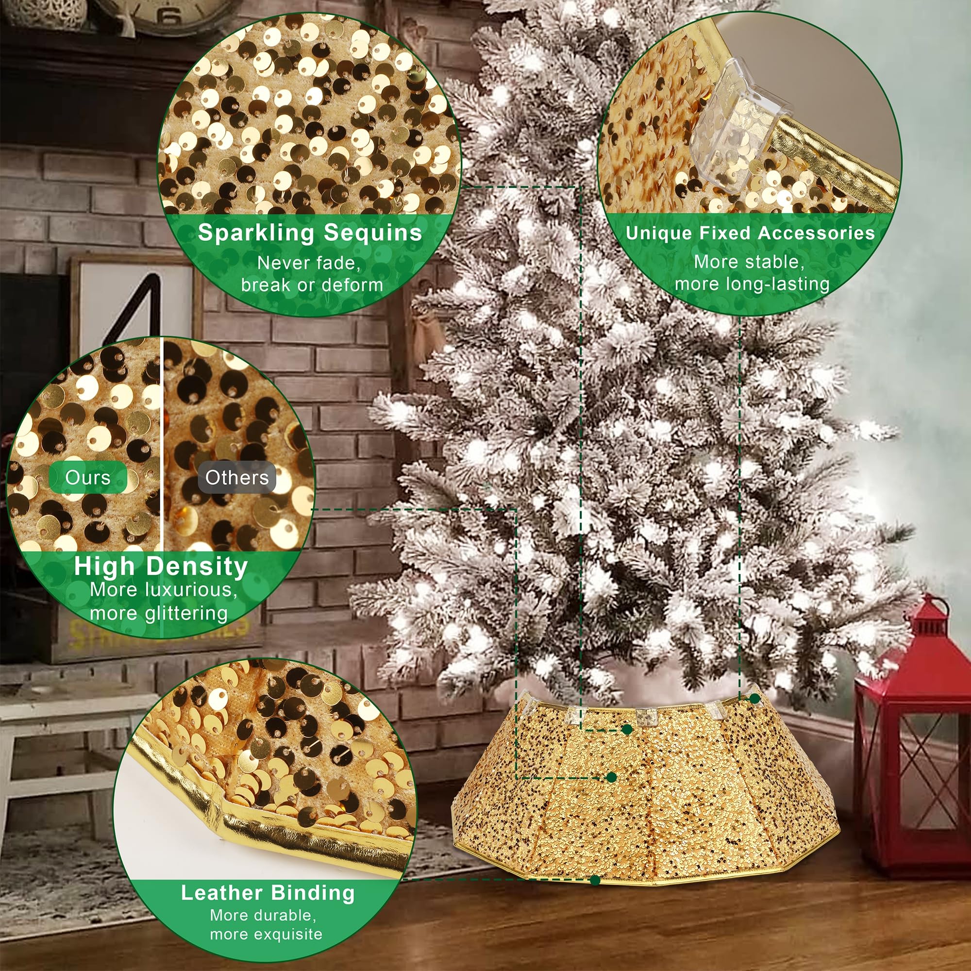 Blissun tree collar folded flat for storage emphasizing space-saving benefit