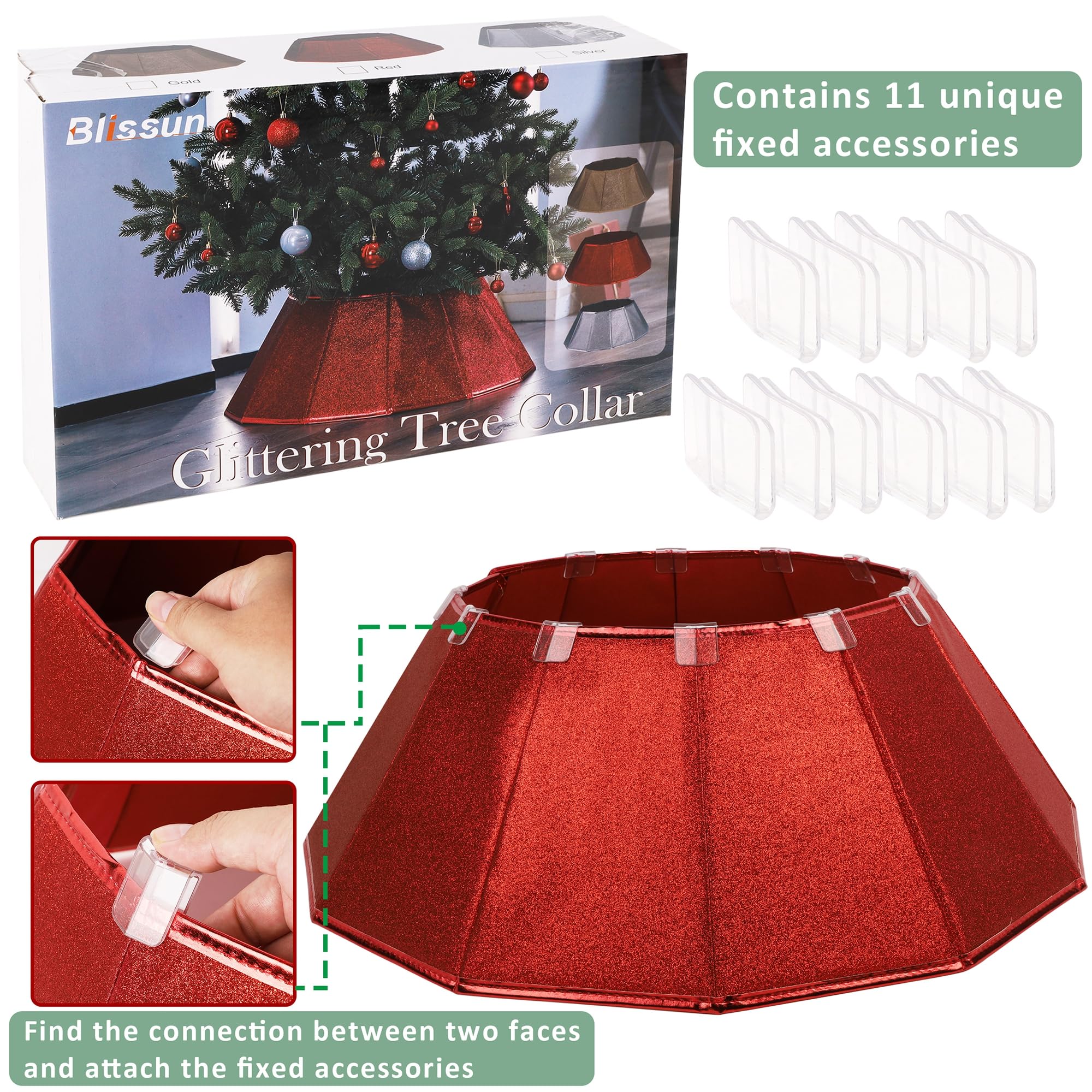 Blissun Velcro closure detail showing easy assembly and secure fit benefit
