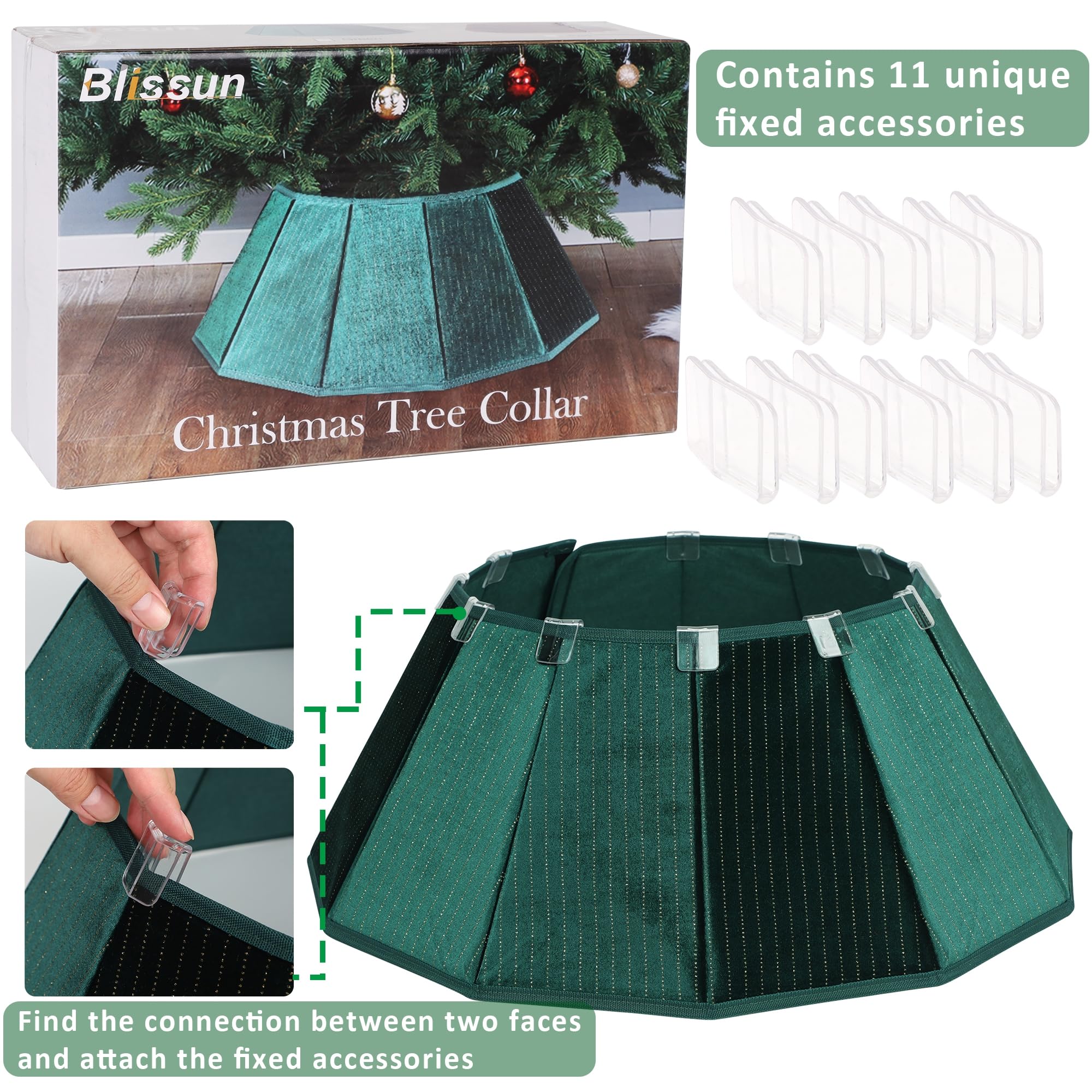 Blissun internal Velcro closure demonstrating quick assembly and secure fit
