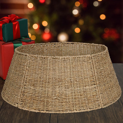 Blissun lifestyle image in farmhouse living room creating warm holiday ambiance