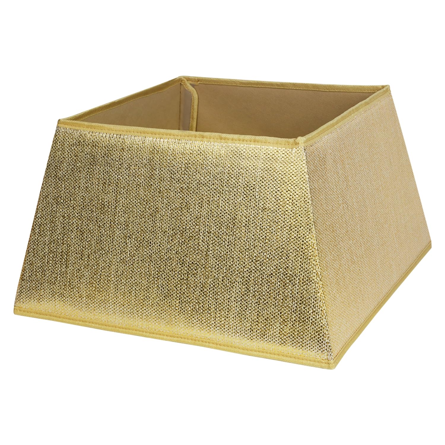 Blissun front view of square gold tree collar showing sleek coverage benefit