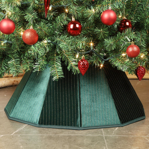 Blissun front view of velvet tree collar showing elegant finish and tidy coverage