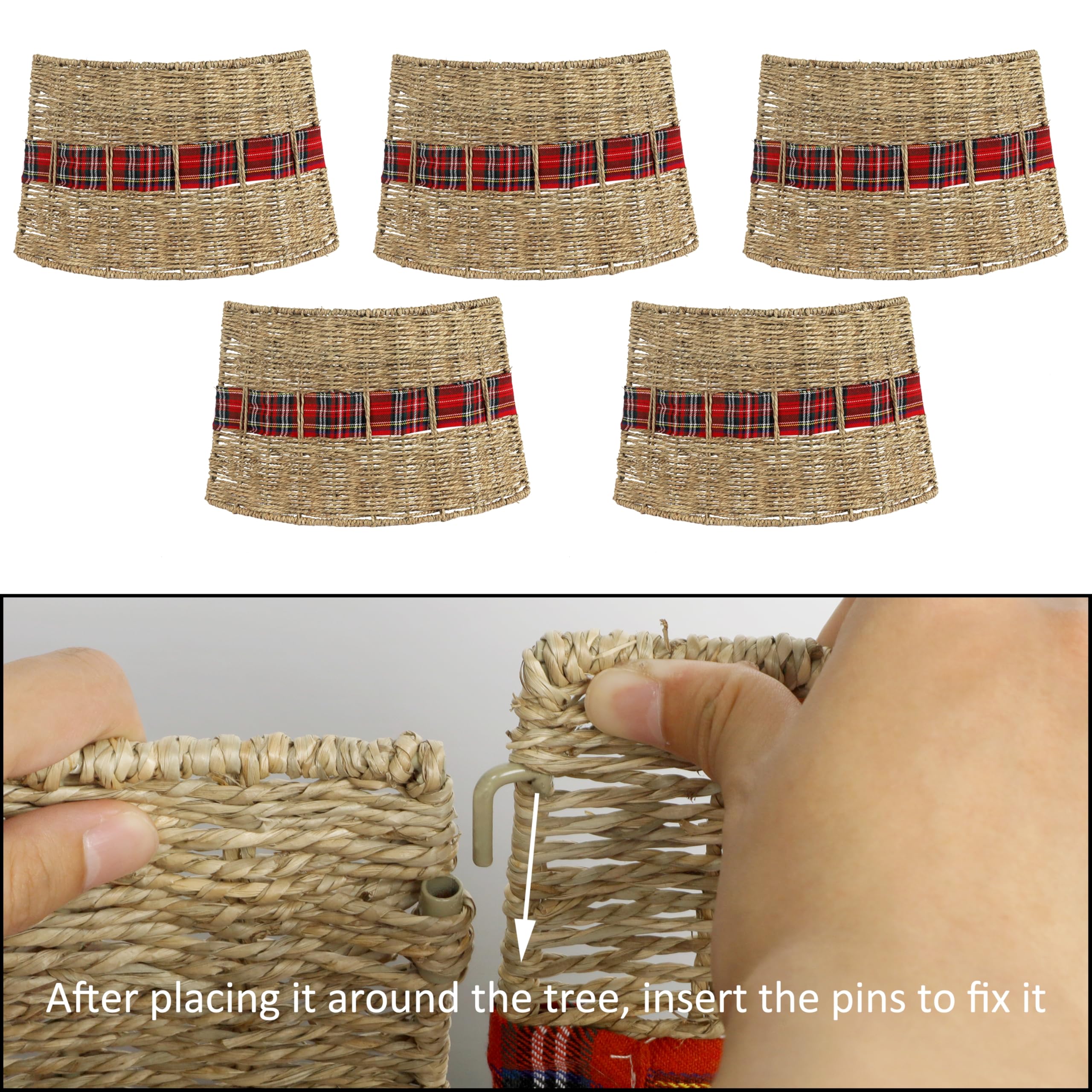 Blissun plaid pattern detail on collar adding festive farmhouse contrast and charm