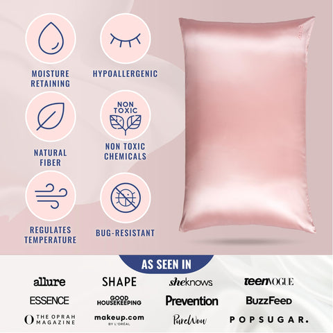 Blissy king-size pillowcase next to ruler showing true-to-size fit benefit