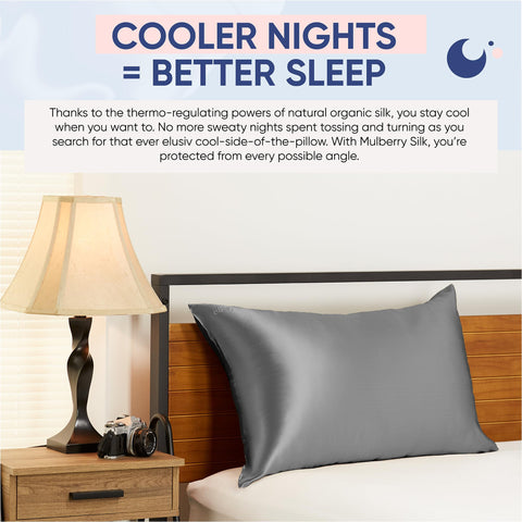 Blissy silk pillowcase contact with cheek illustrating gentle touch for skin