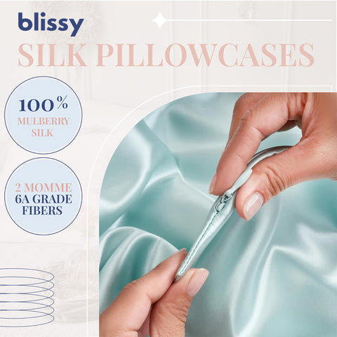 Blissy seam and zipper detail highlighting handcrafted construction and secure fit