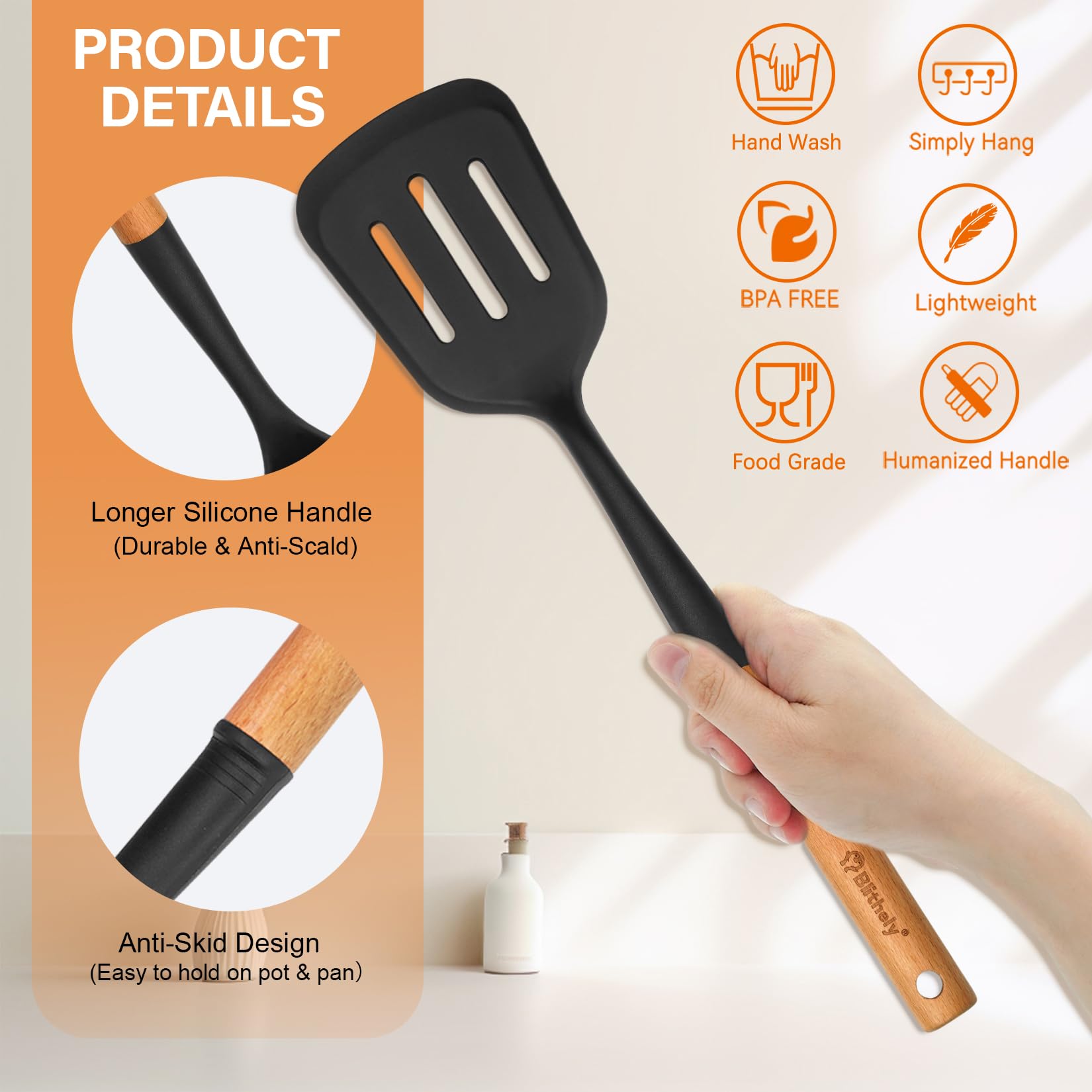 Blithely ladle pouring soup into a bowl for precise serving and heat-resistant use