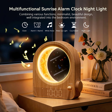 blonbar moon lamp closeup with 3D moon texture and soft glow for ambiance