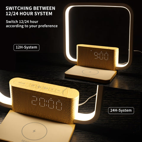 blonbar lamp beside phone for size comparison and correct charging alignment benefit