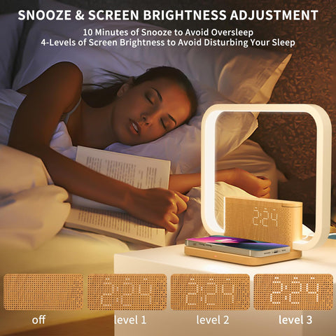 blonbar sunrise light glowing in bedroom to simulate natural dawn for gentler waking