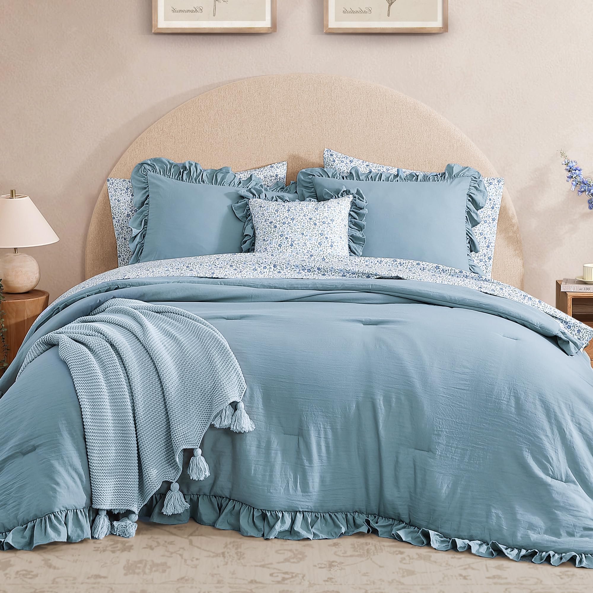 BLOOMHAVEN floral sheet detail highlighting print clarity and coordinated pattern benefit