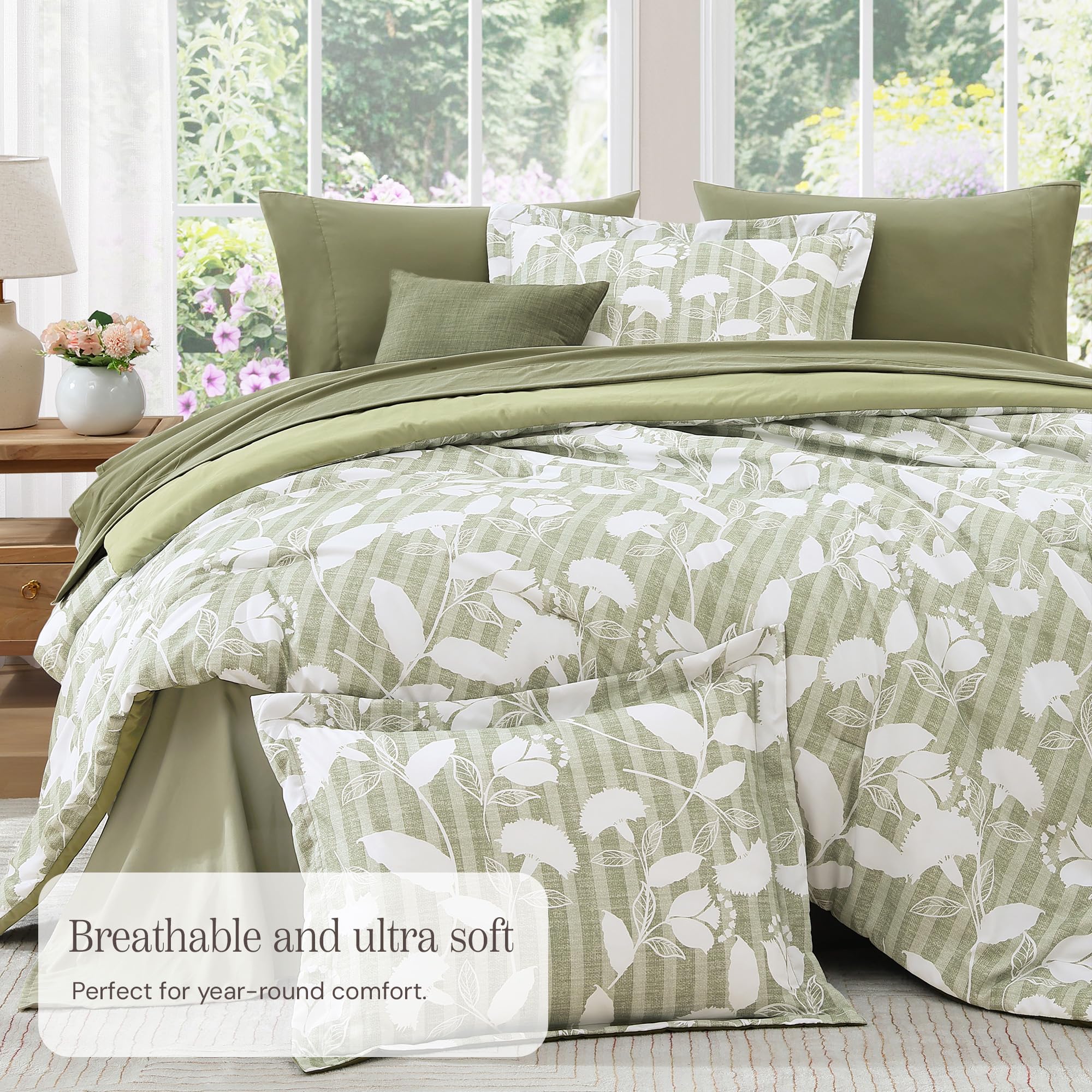 BLOOMHAVEN microfiber texture detail showing soft hand feel and cozy comfort