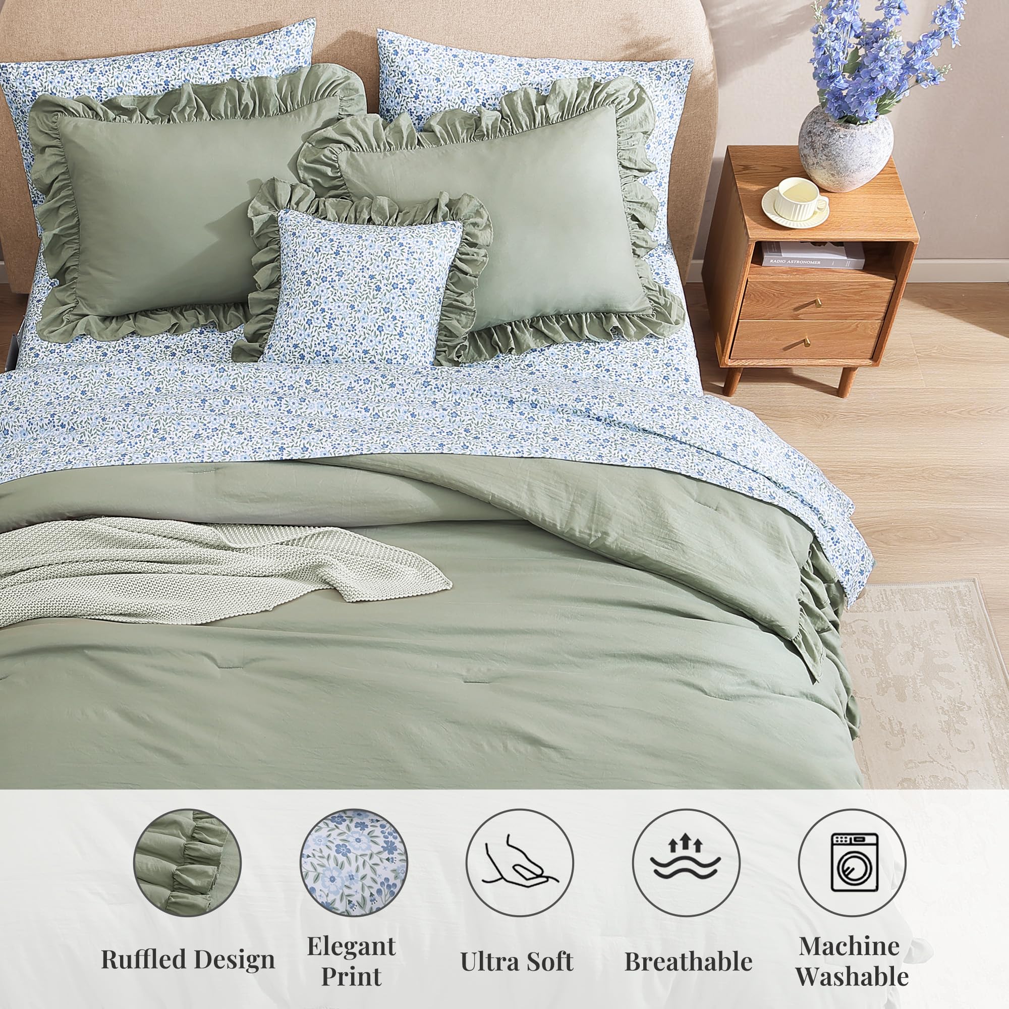 BLOOMHAVEN shams and pillowcases arranged to show coordinated set appearance