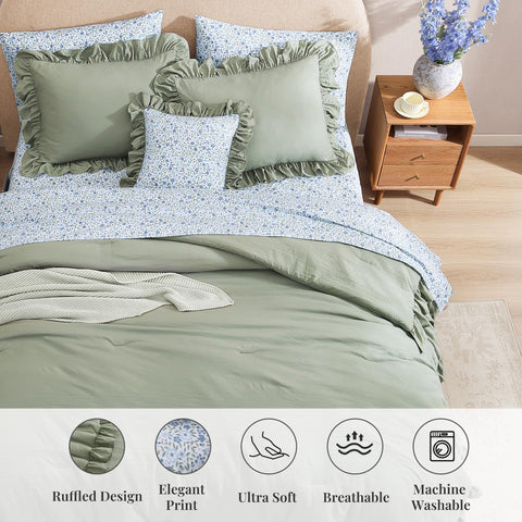 BLOOMHAVEN shams and pillowcases arranged to show coordinated set appearance