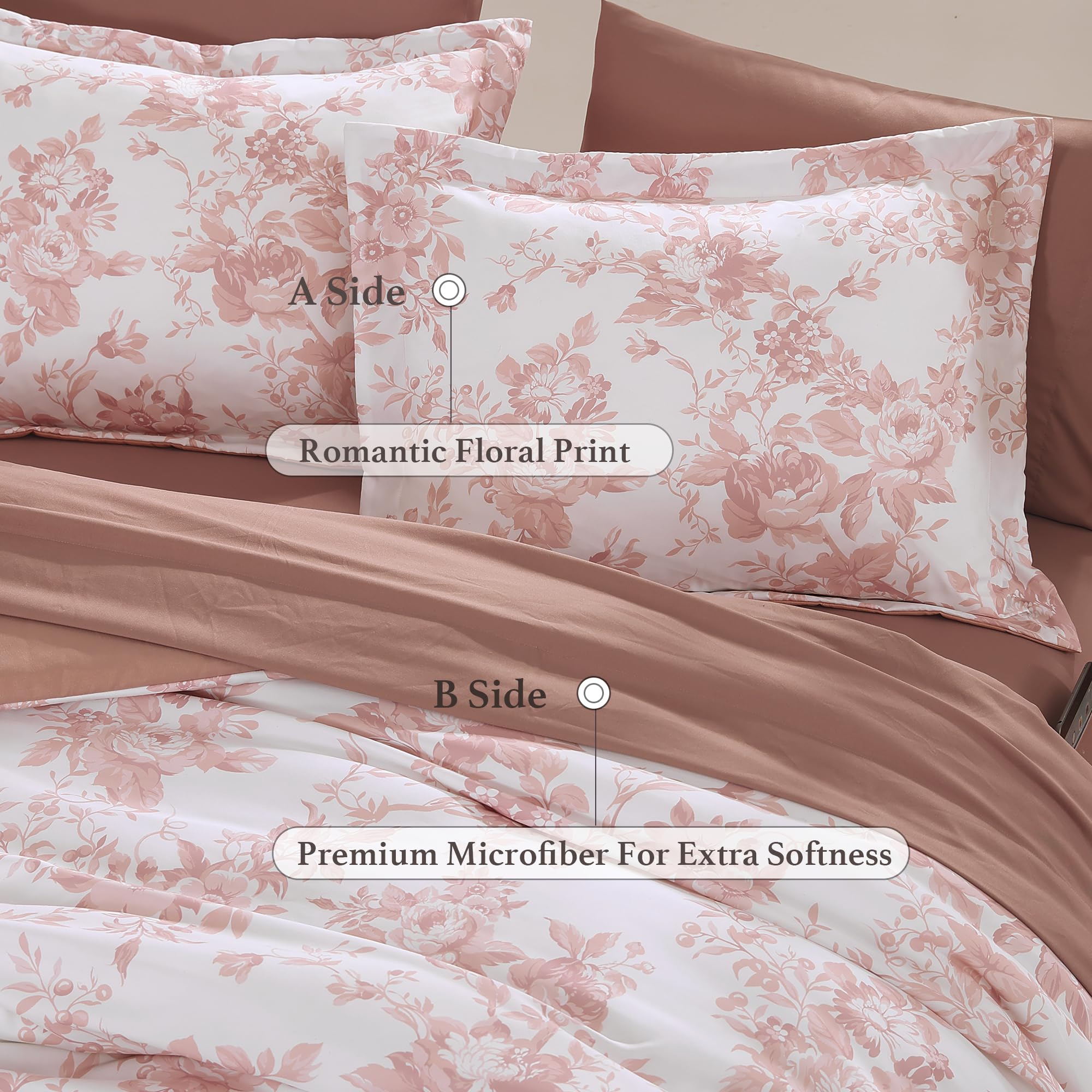 BLOOMHAVEN arranged shams and pillowcases showing coordinated look