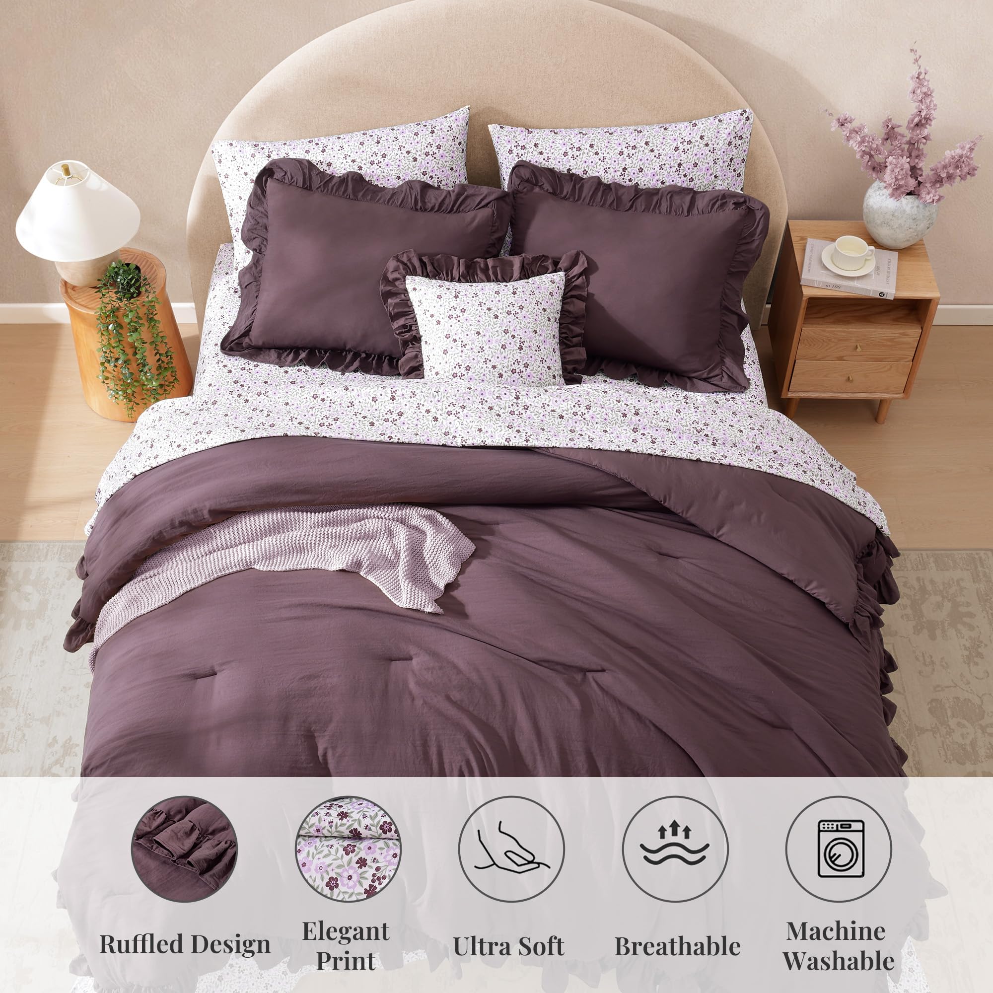 BLOOMHAVEN queen size scale comparison showing dimensions on mattress