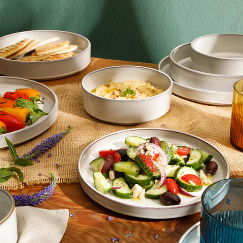 bloomhouse close-up of moonstone white dinner plate highlighting smooth glaze and depth