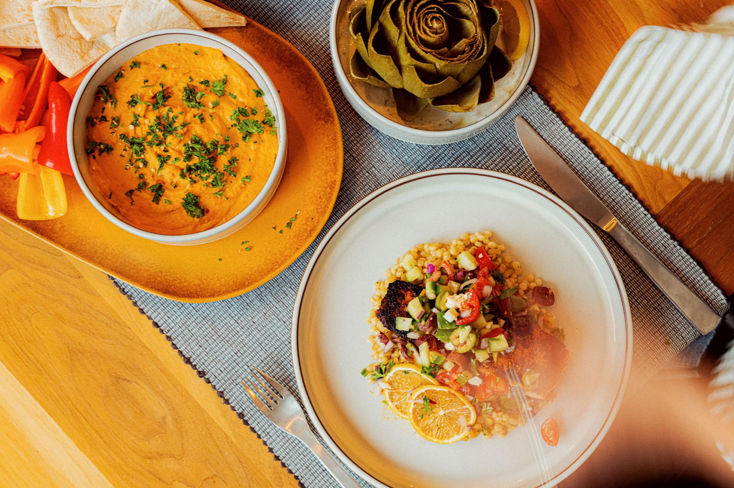 bloomhouse plate and bowl size comparison showing scale for portion planning