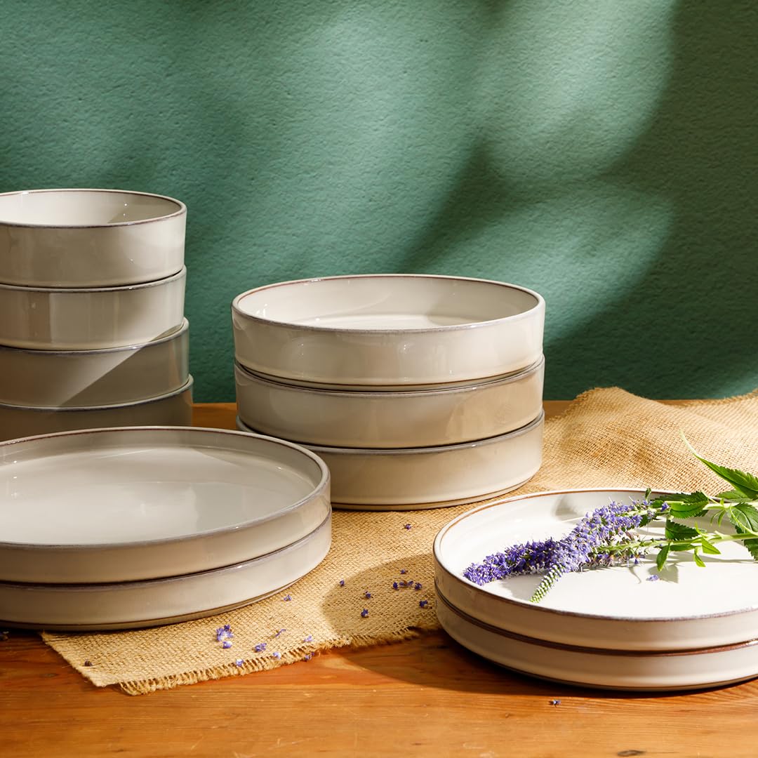 bloomhouse stacked plates and bowls demonstrating space-saving, neat storage