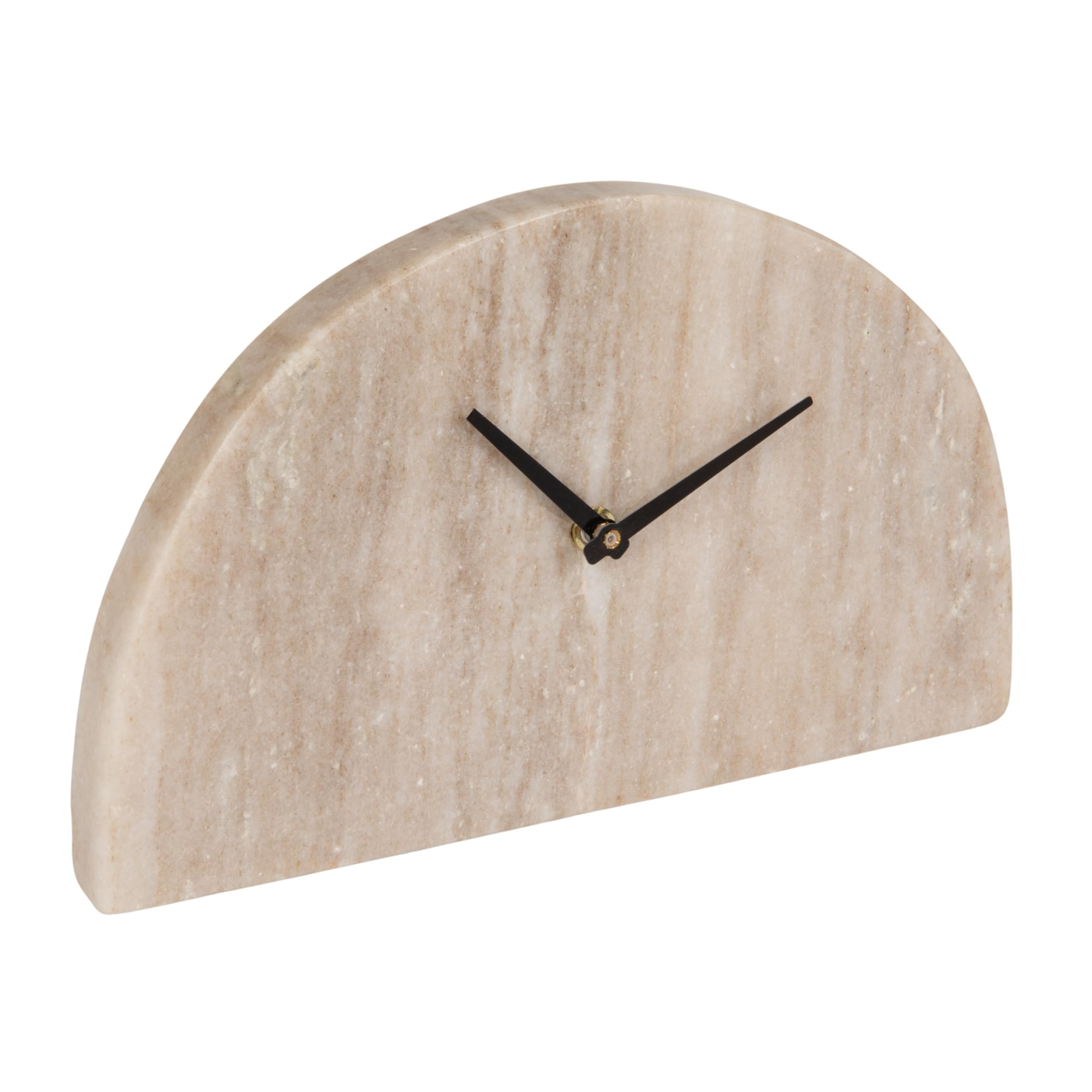 Bloomingville front view half moon clock showing elegant silhouette and instant style