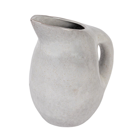 Bloomingville pitcher front view showing cream finish and elegant silhouette