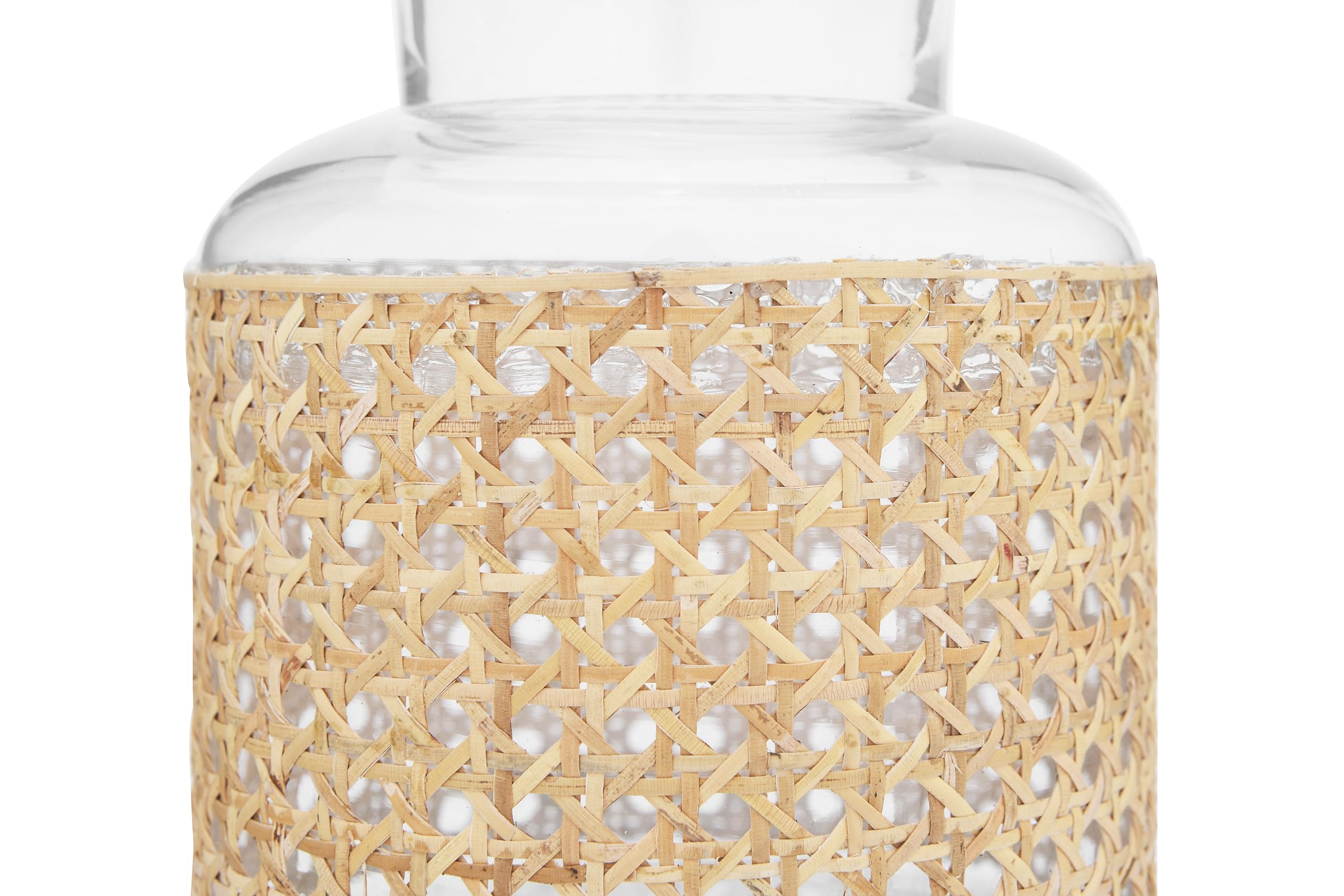 Bloomingville vase lit with mini LED lights, creates warm shelf ambiance