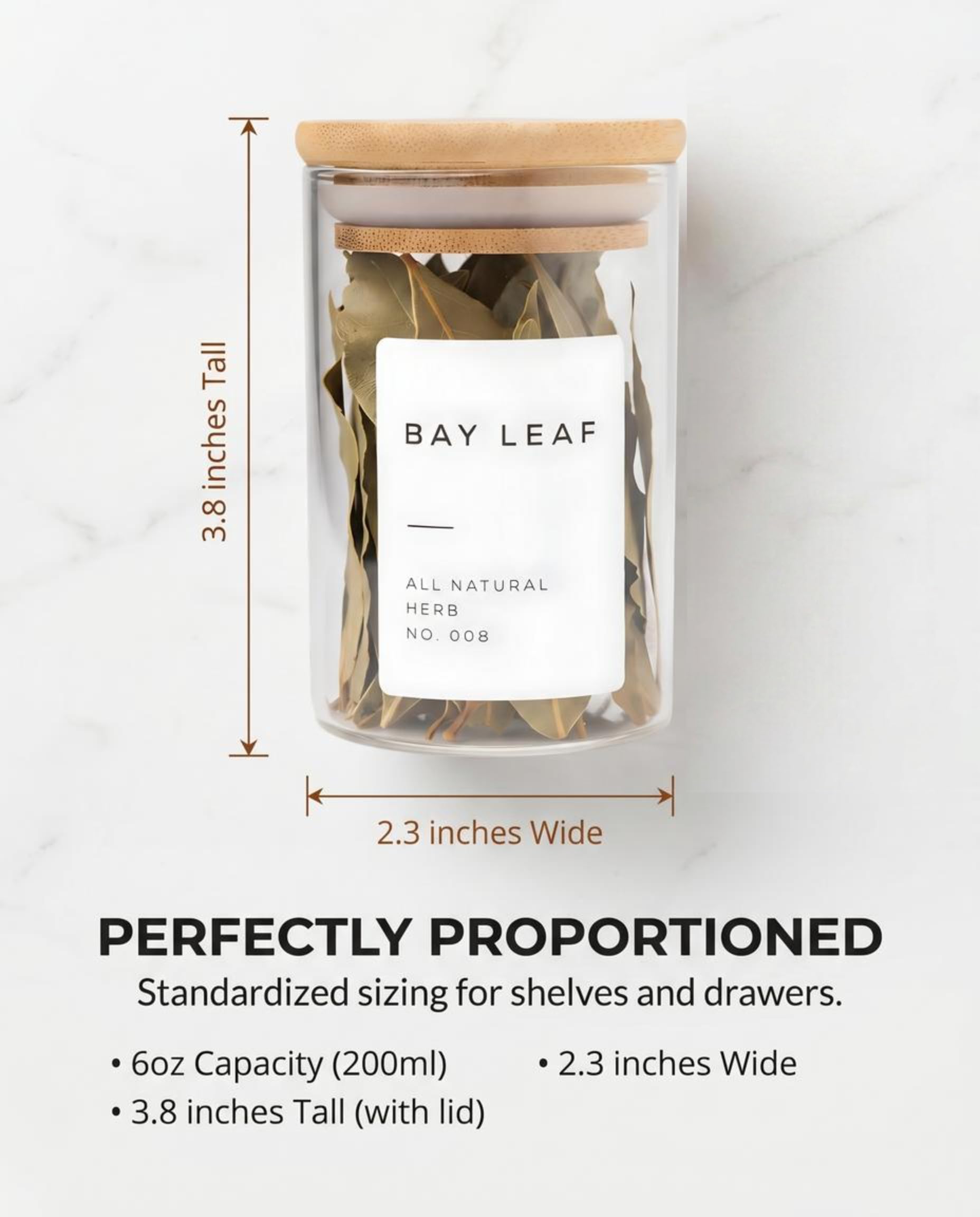 Bloomondo kitchen shelf display demonstrating uniform tidy storage