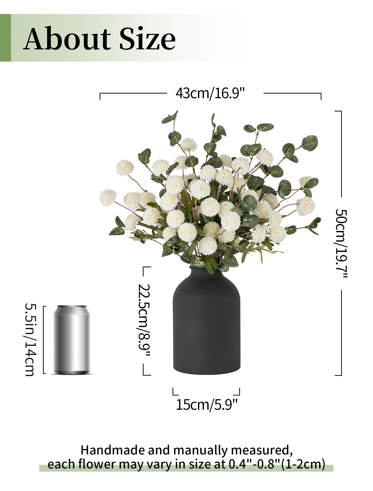BLOSMON matte black vase detail emphasizing modern base benefit: visual contrast