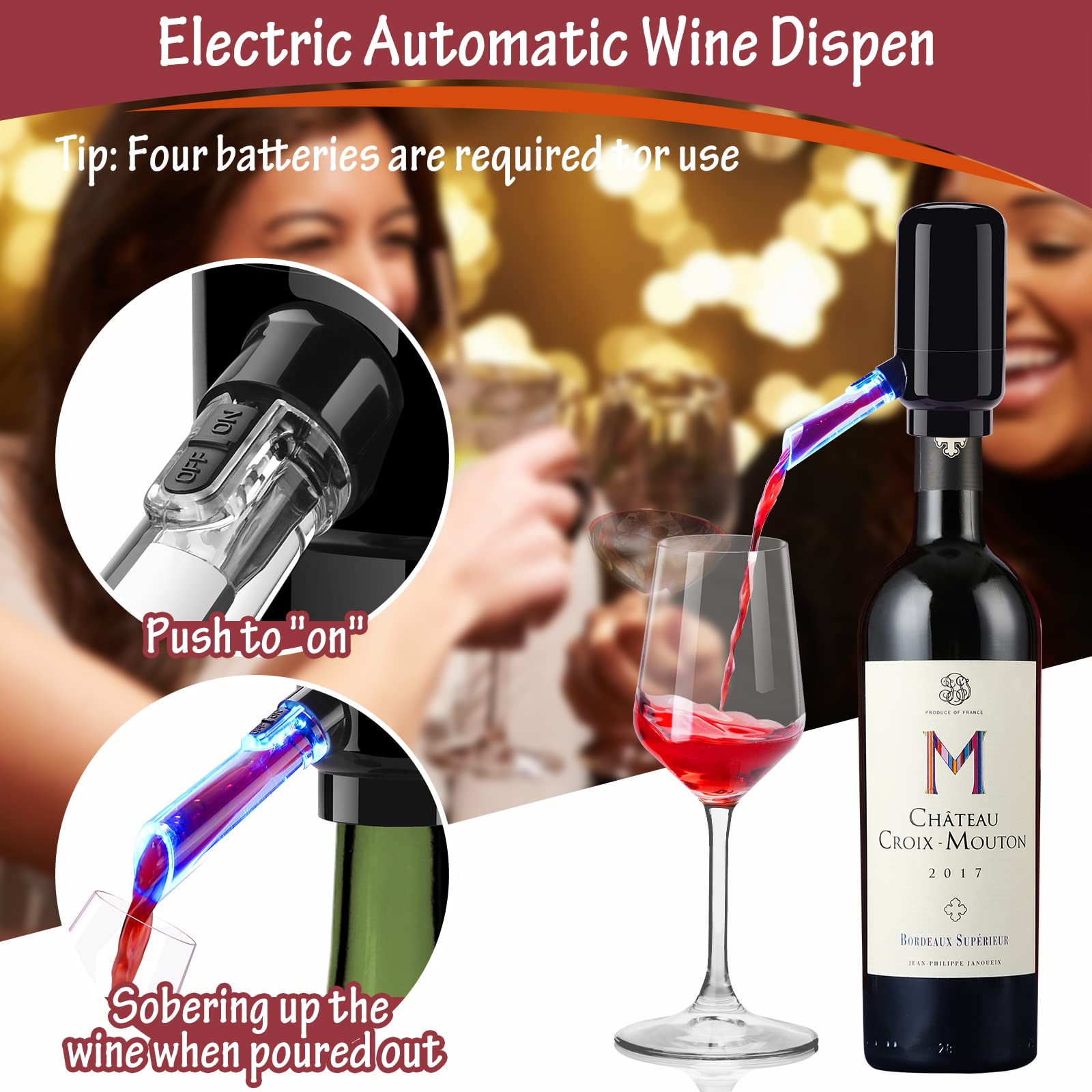 BLUBYEES dispenser pouring into glass for smooth, drip-free serving benefit