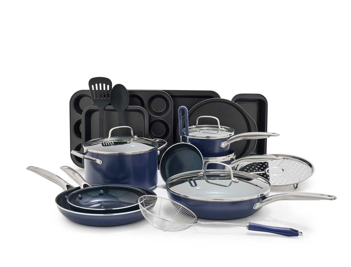 Blue Diamond front packaging showing full 20-piece set and benefits