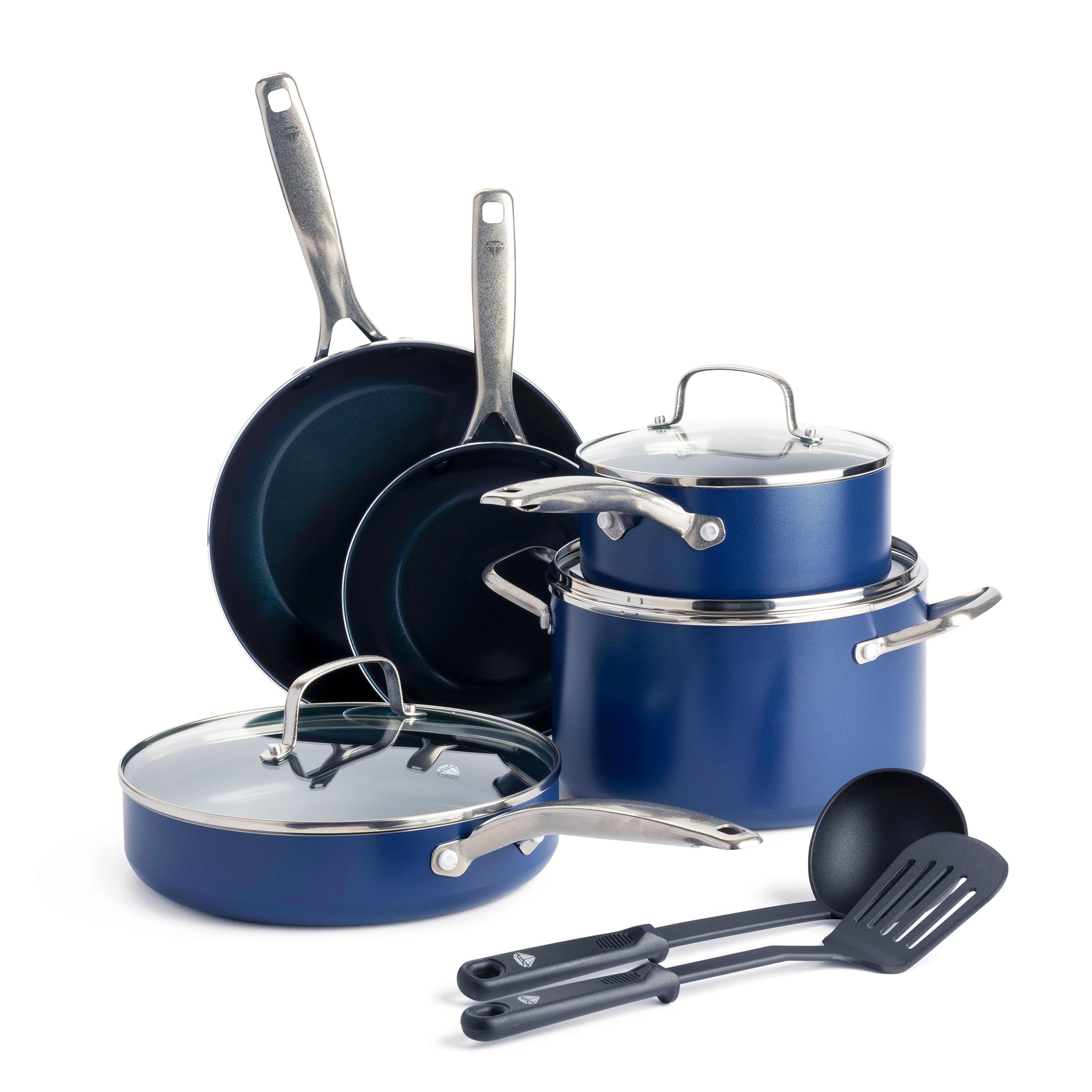 Blue Diamond front packaging showing full 10-piece set and benefits