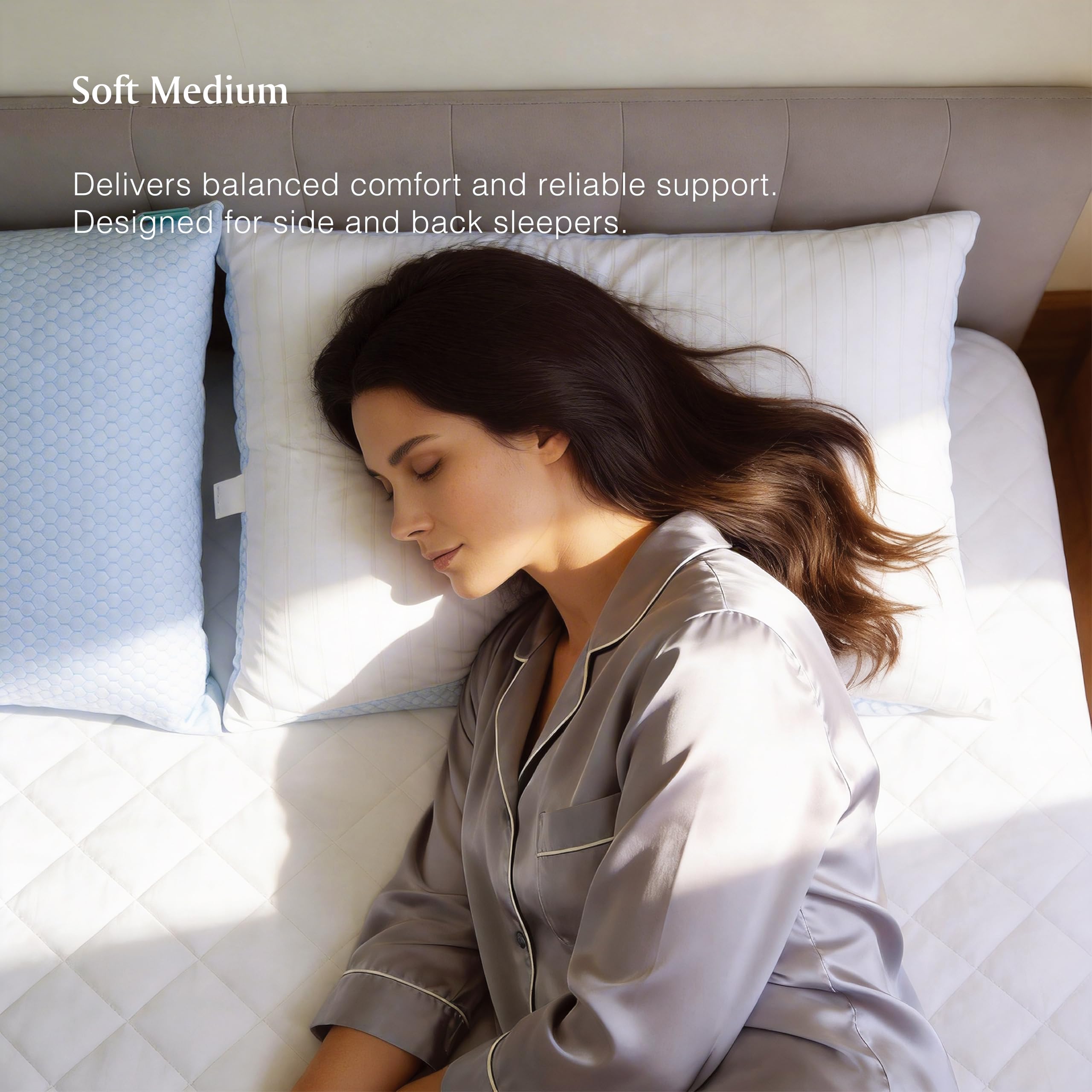 Blue Ridge Home Fashions ice-silk cover close-up showing cooling surface benefit