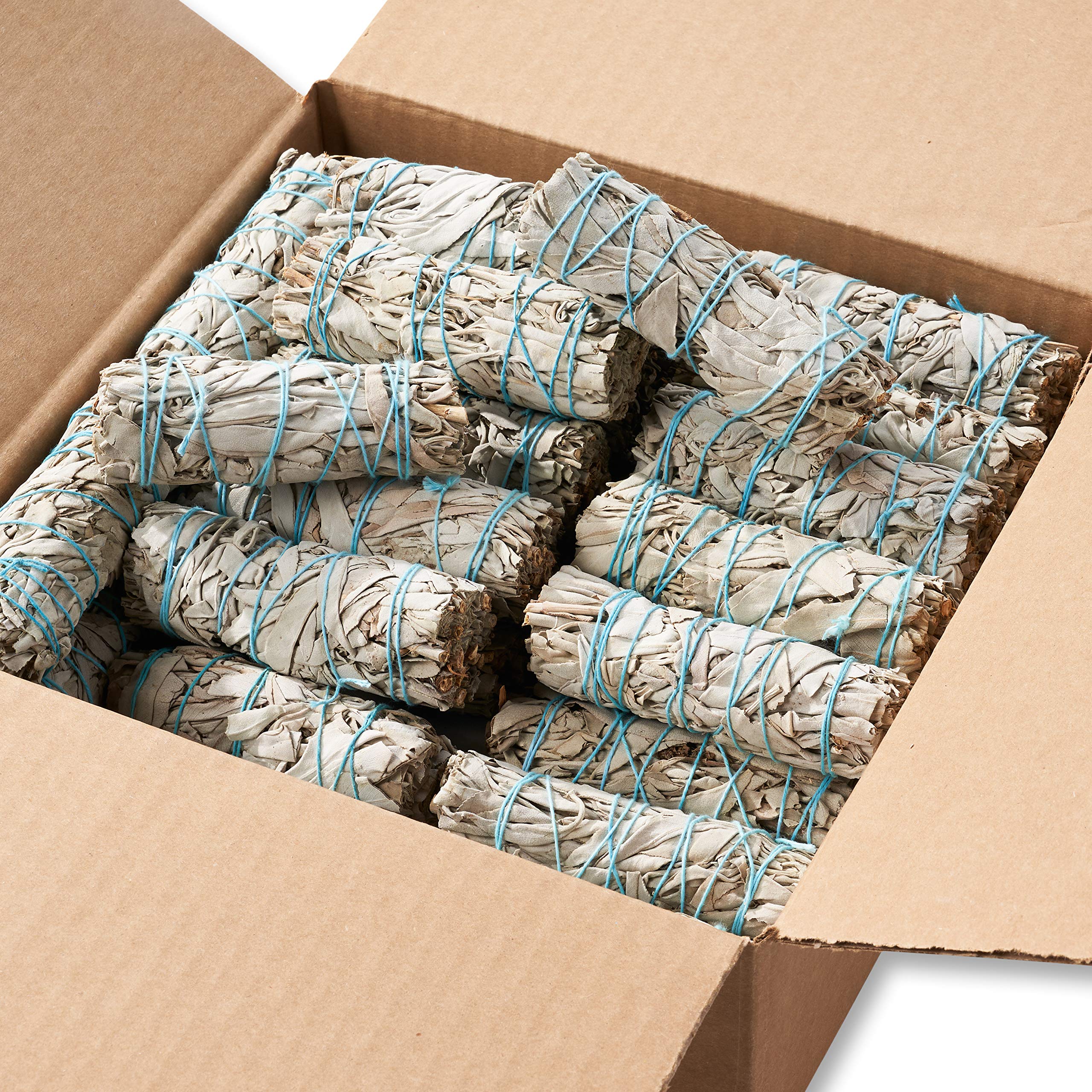 Blue River Sage close-up of hand-tied bundle showing natural texture and quality