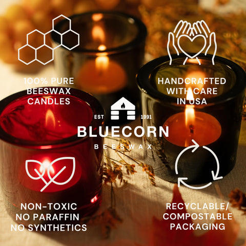 Bluecorn Beeswax scale comparison in hand showing compact size